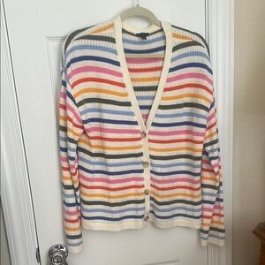 Talbots Striped Multicolor Women's Cardigan Sweater